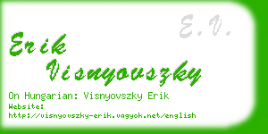 erik visnyovszky business card